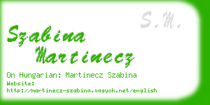 szabina martinecz business card